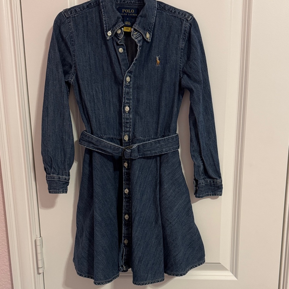 Polo by Ralph Lauren Blue Denim Kids Dress